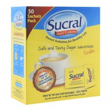 Sucral Zero Calorie Sweetener Sachet, 50-Pack