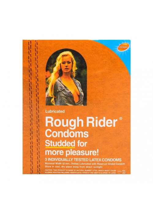 Rough Rider Studded Latex Condoms 3-Pack