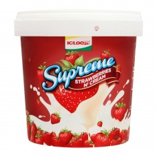 Igloo Supreme Strawberries N Cream Frozen Dessert, 1 Liter