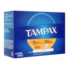 Tampax Backup Protection Super Plus Unscented Tampons, 40-Pack