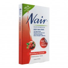 Nair Strawberry Extract Body Wax Strips, For Legs & Body, 16+4 Pack