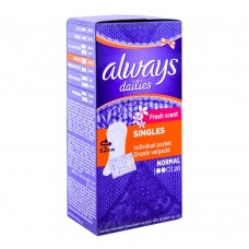 Always Scented Dailies Pantiliners, Normal, Fresh Scent, 20-Pack