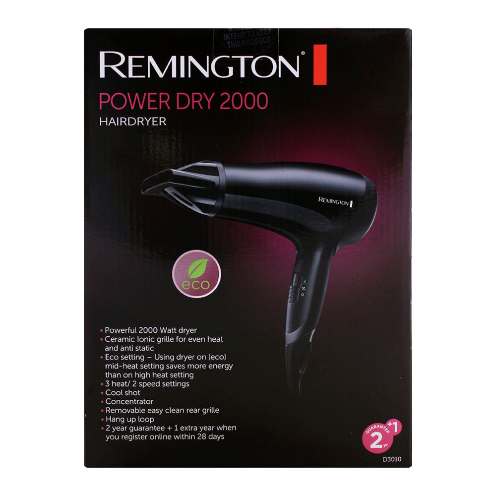 Buy Remington Ceramic Power Ionic Grille Hair Dryer D3010 Online At  Competitive Price 