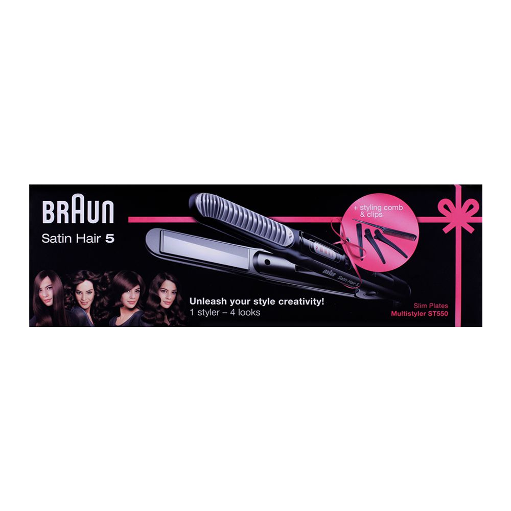 Buy Braun Satin Hair 5 Multistyler Hair Straightener, ST-550 Online At  Competitive Price 