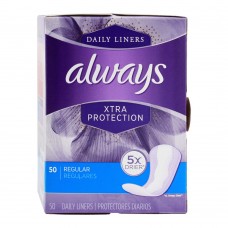 Always Dailies Xtra Protection Daily Liners, Regular, Pantyliners, 50-Pack