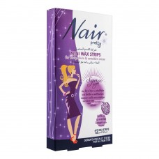 Nair Pretty Mini Wax Strips, For Body, Bikini & Sensitive Areas, With Chamomile & Raspberry Extract, 12-Pack