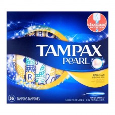 Tampax Pearl Plastc Regular Unscented Tampons 36-Pack