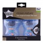 Tommee Tippee 2-Pack 0m+ Slow Flow Decorated Feeding Bottles 260ml (Blue) - 422580