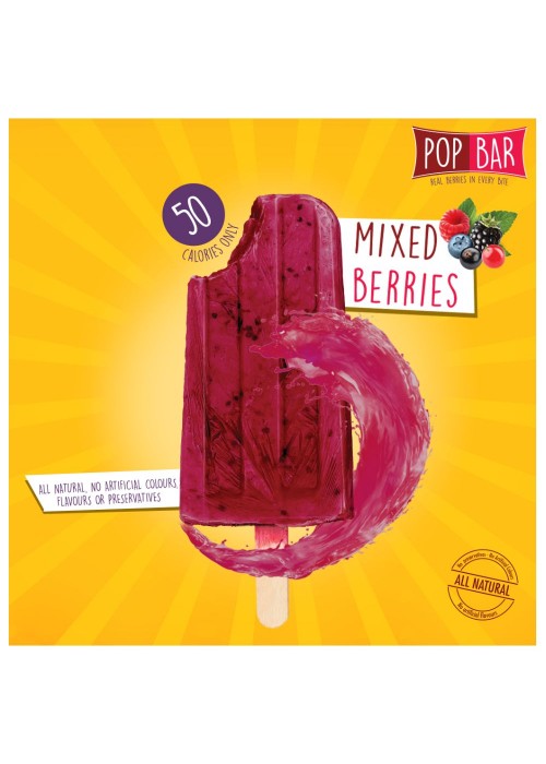Wholesome Foods Pop Bar, Mixed Berries, 80g