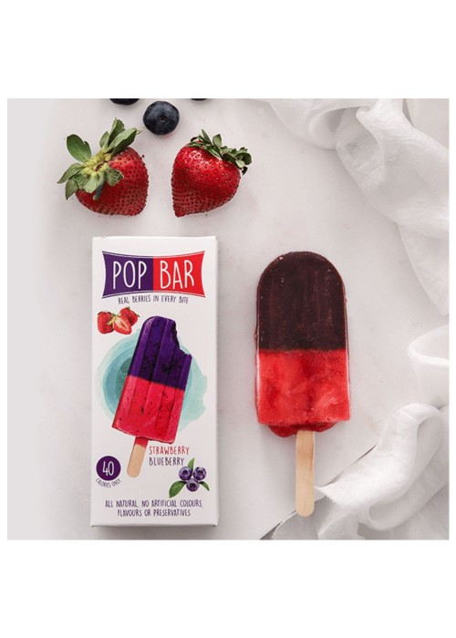 Wholesome Foods Pop Bar, Strawberry Blueberry, 80g