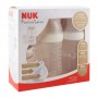 Nuk Nature Sense Feeding Bottle + Soother Set, White, 260ml, 2-Pack, 10225143