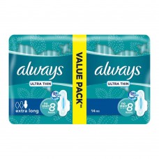 Always Ultra Extra Long Gel Core Pads, 14 Pads Value Pack