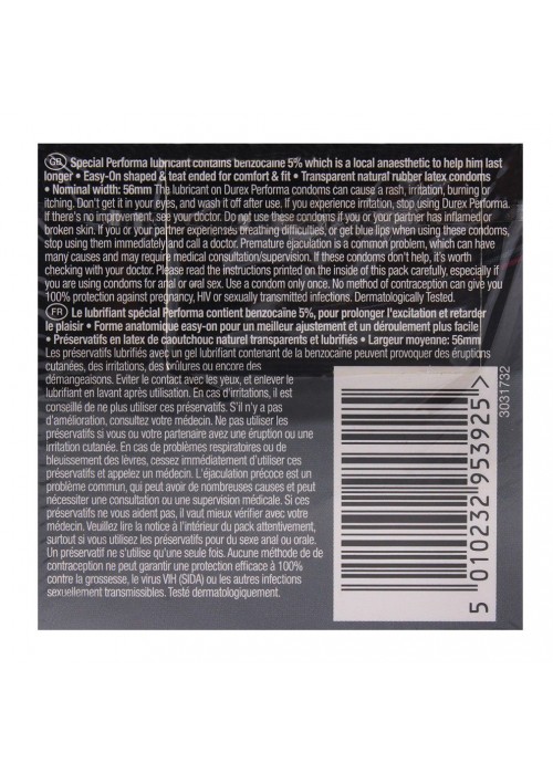 Durex Performa Lasting Pleasure Condom 3-Pack