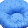 Angels Kiss Round Baby Pillow, Blue