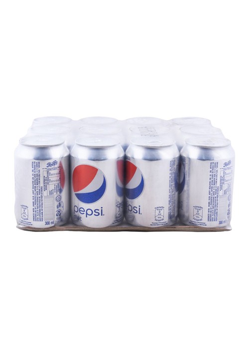 Pepsi Diet Can (Local) 300ml, 12 Pieces