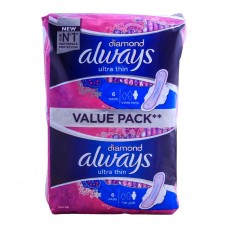 Always Diamond Ultra Thin Extra Long Pads, 6+6 Value Pack