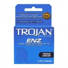 Trojan ENZ Premium Lubricant Latex Condoms, 3-Pack