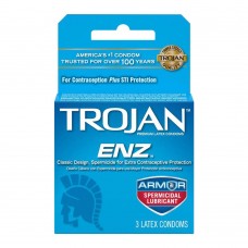 Trojan ENZ Spermicidal Latex Condom, 3-Pack