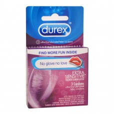 Durex Extra Sensitive Extra Lubricated Latex Condoms, 3-Pack