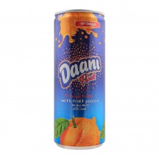 Daani Float Orange Drink, With Fruit Pieces, Can, 250ml