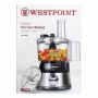 West Point Deluxe Kitchen Robot, Slice + Shred + Chop, 500W, WF-499