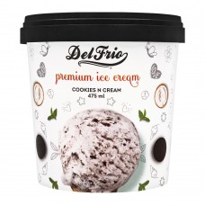 Delfrio Cookies N Cream Premium Ice Cream, 475ml