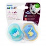 Avent Ultra Air Sensitive Skin Soothers, 2-Pack, 18m, Blue/Green, SCF349/10