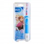 Oral-B Frozen Kids Rechargeable Electric Toothbrush, With 4 Handle Stickers, Blue/White, D100.413.2K