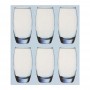 Pasabahce Barrel Tumbler Glass Set, 6 Pieces, Blue, 41020-73