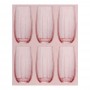 Pasabahce Linka Tumbler Glass Set, 6 Pieces, Pink, 420415-24