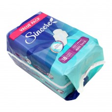 Sincere Maxi Thick Long Sanitary Napkins, 18 Pads, Value Pack