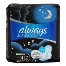 Always DreamZzz All Night Maxi Thick Extra Long Night Pads, 7 Pads
