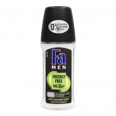 Fa Men 24H Freshly Free Mint & Bergamot Scent Roll-On Deodorant, For Men, 50ml