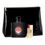 YSL Black Opium Perfume Gift Set For Women, EDP 50ml + Lipstick + Pouch