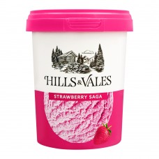 Hills & Vales Strawberry Saga Ice Cream, 500ml