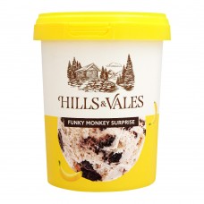 Hills & Vales Funky Monkey Surprise Ice Cream, 500ml