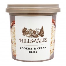 Hills & Vales Cookies & Cream Bliss Ice Cream, 125ml