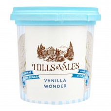 Hills & Vales Vanilla Wonder Ice Cream, Low Fat, Low Sugar, 125ml