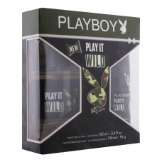 Playboy Play It Wild Pefume Set, EDT 100ml + Deodorant Body Spray, 150ml