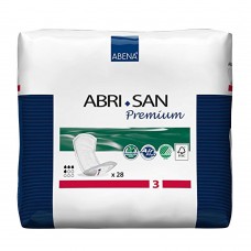 Abena Abri San Premium Shaped Adult Incontinence Pads, No. 3, 4x13 Inches, 28-Pack