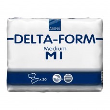 Abena Delta-Foam All-In-One Adult Incontinence Briefs, Medium M1, 28-44 Inches, 20-Pack