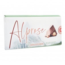 Alprose Swiss Alps Inside Milk Chocolate Bar With Whole Hazelnuts, 100g
