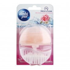 Ambi Pur Toilet Block Holder + Refill Pack, Wild Rose & Pink Grape Fruit, 55ml