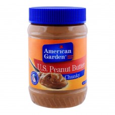 American Garden U.S. Peanut Butter, Chunky, 510g