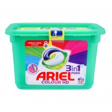 Ariel 3-In-1 Liquid Pods, Colour HD, 15x27, Washing Capsules, 405g