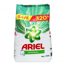 Ariel Original Perfume, Washing Powder, Bag, 4 KG