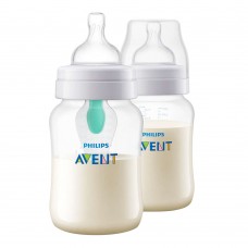 Avent Anti-Colic With AirFree Vent Feeding Bottle, 2-Pack, 1m+, 260ml/9oz, SCF813/24