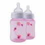 Avent Classic+ Feeding Bottle 2-Pack 1m+ 260ml (Girls/Flowers) - SCF573/21