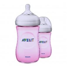 Avent Natural Feeding Bottle 1m+ 2-Pack 260ml (Pink) - SCF694/23