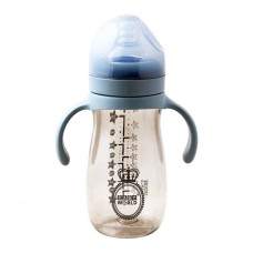Baby World Contra Colic Wide Neck Baby Feeding Bottle, With Handle, Crown/Stars, 300ml BW2046